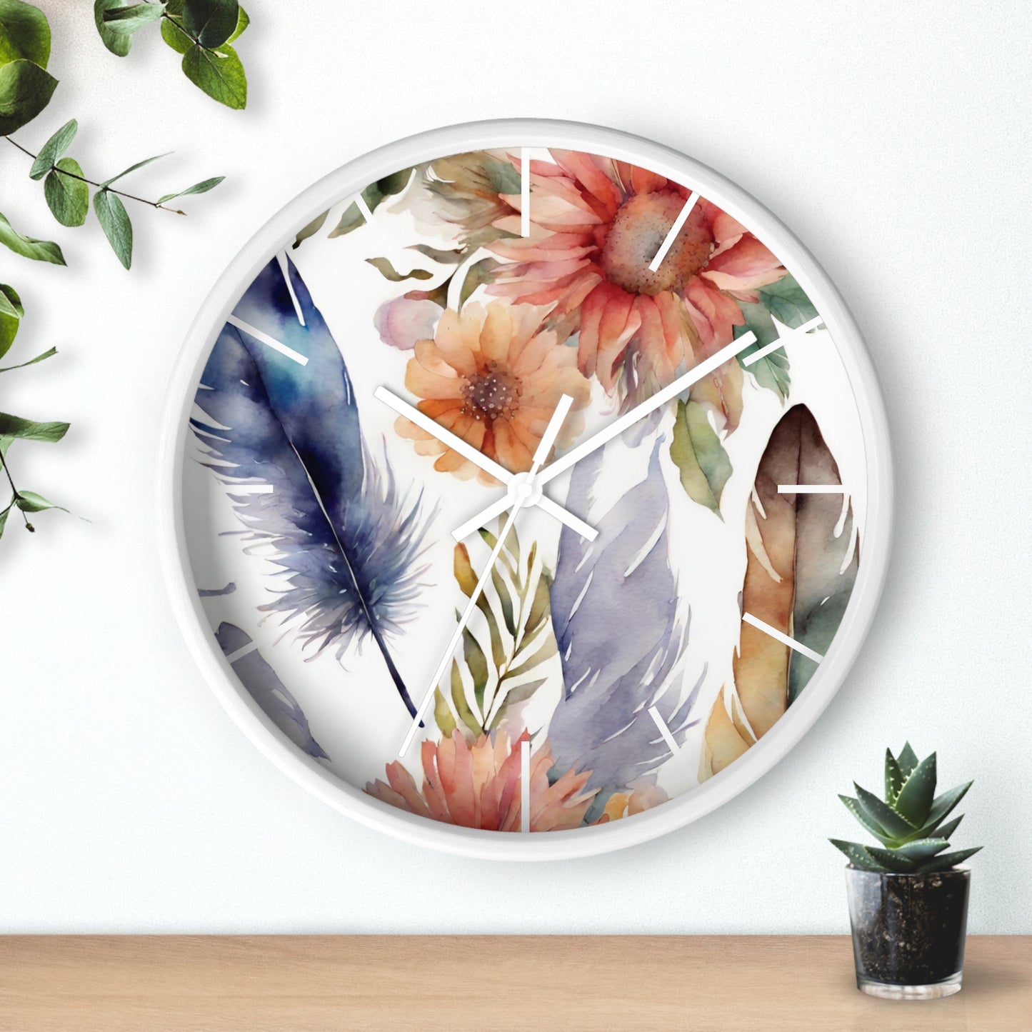 Feathery Free Wall Clock